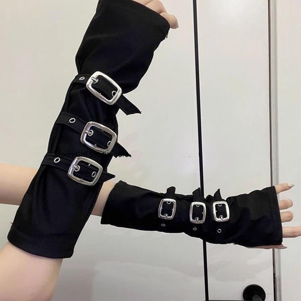 Fingerless Glove Knit - Готические нарукавники без пальцев для женщин,