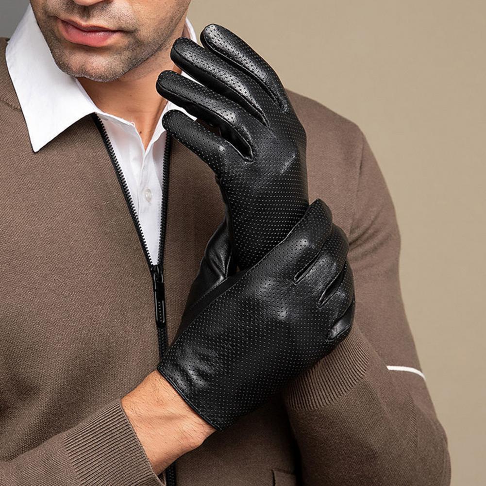 Leather Driving Glove - Перчатки из натуральной кожи для мужчин,