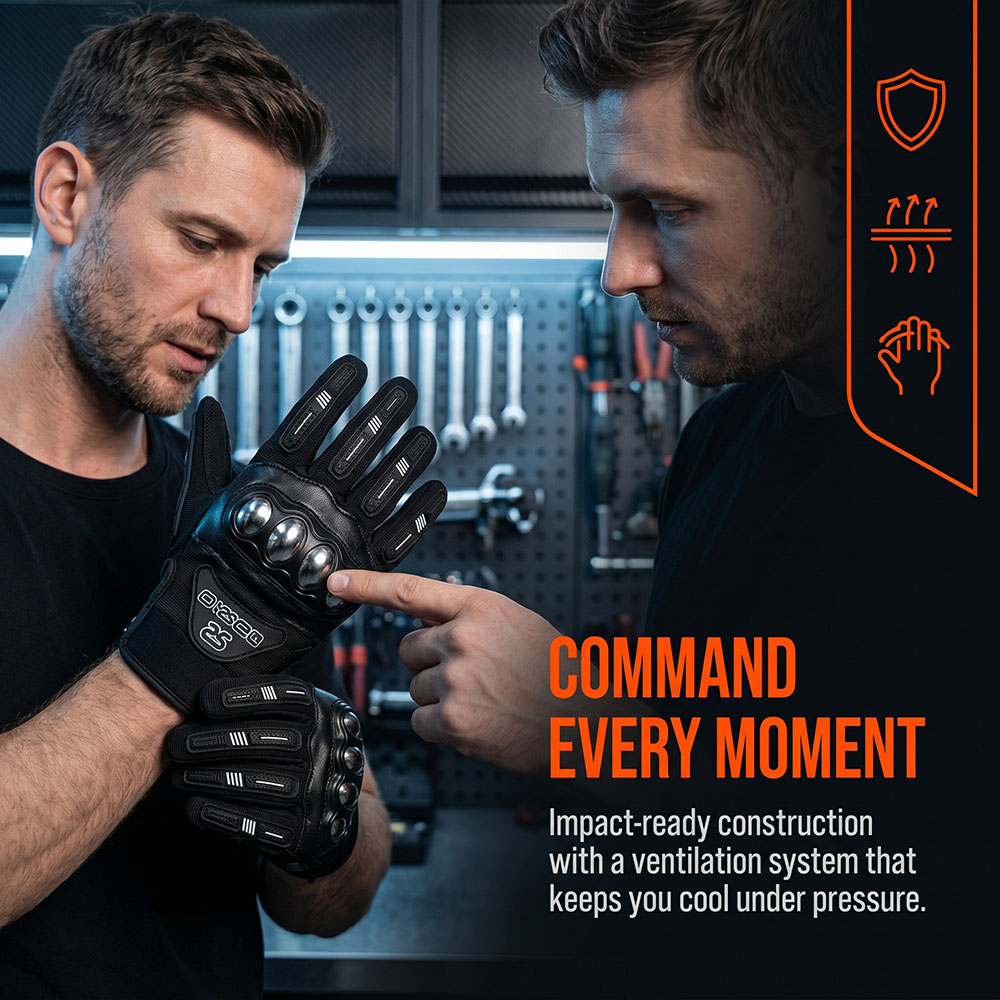 Motorcycle Glove Knuckle - Дышащие мотоциклетные перчатки MX с жесткой