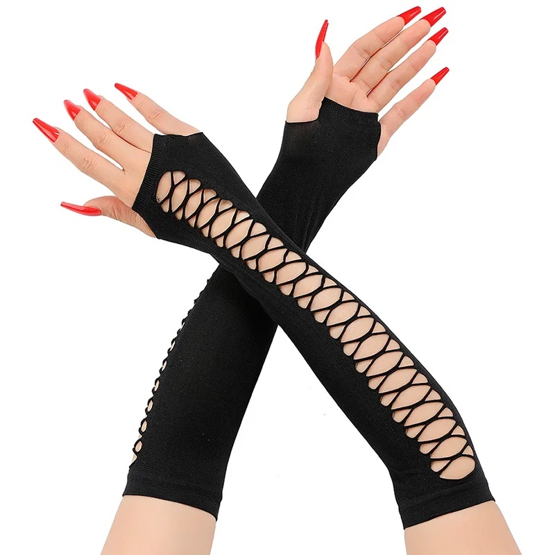 Длинные кружевные перчатки для – обзор и цена Fingerless Glove Knit