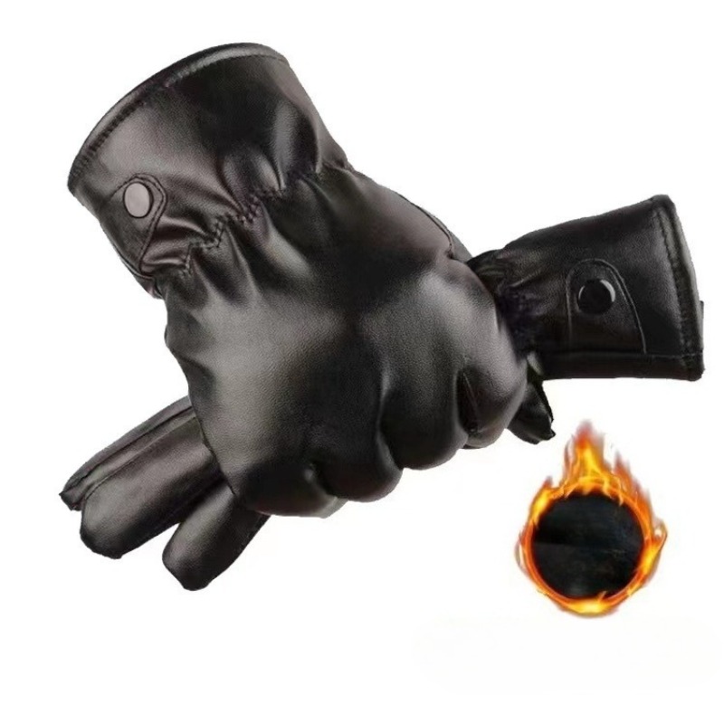 Зимние модные черные перчатки  – обзор и цена Leather Driving Glove