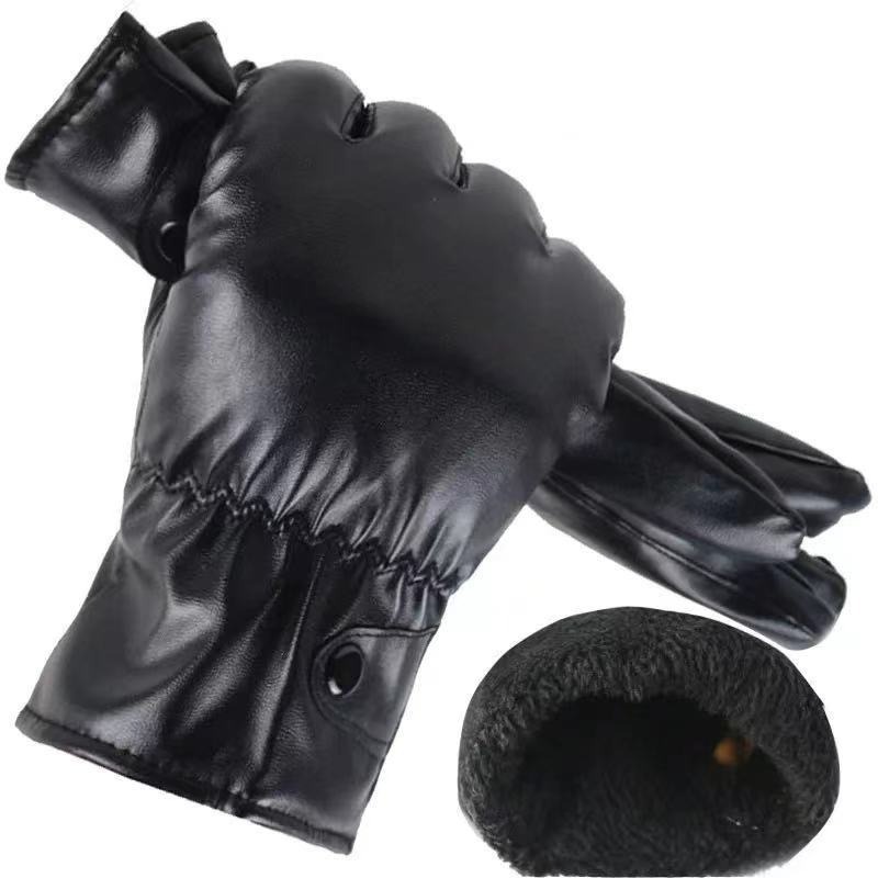Зимние модные черные перчатки  – обзор и цена Leather Driving Glove